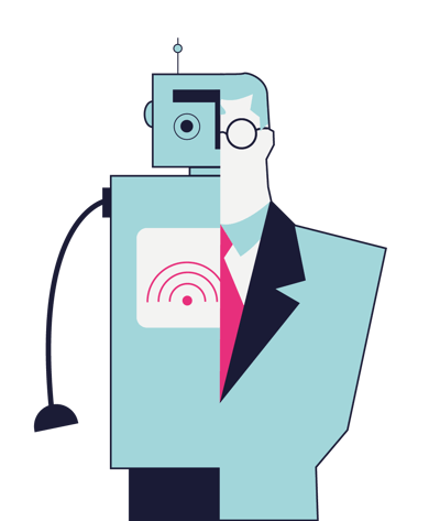 Illustration de la complémentarité entre robot et expert-comptable