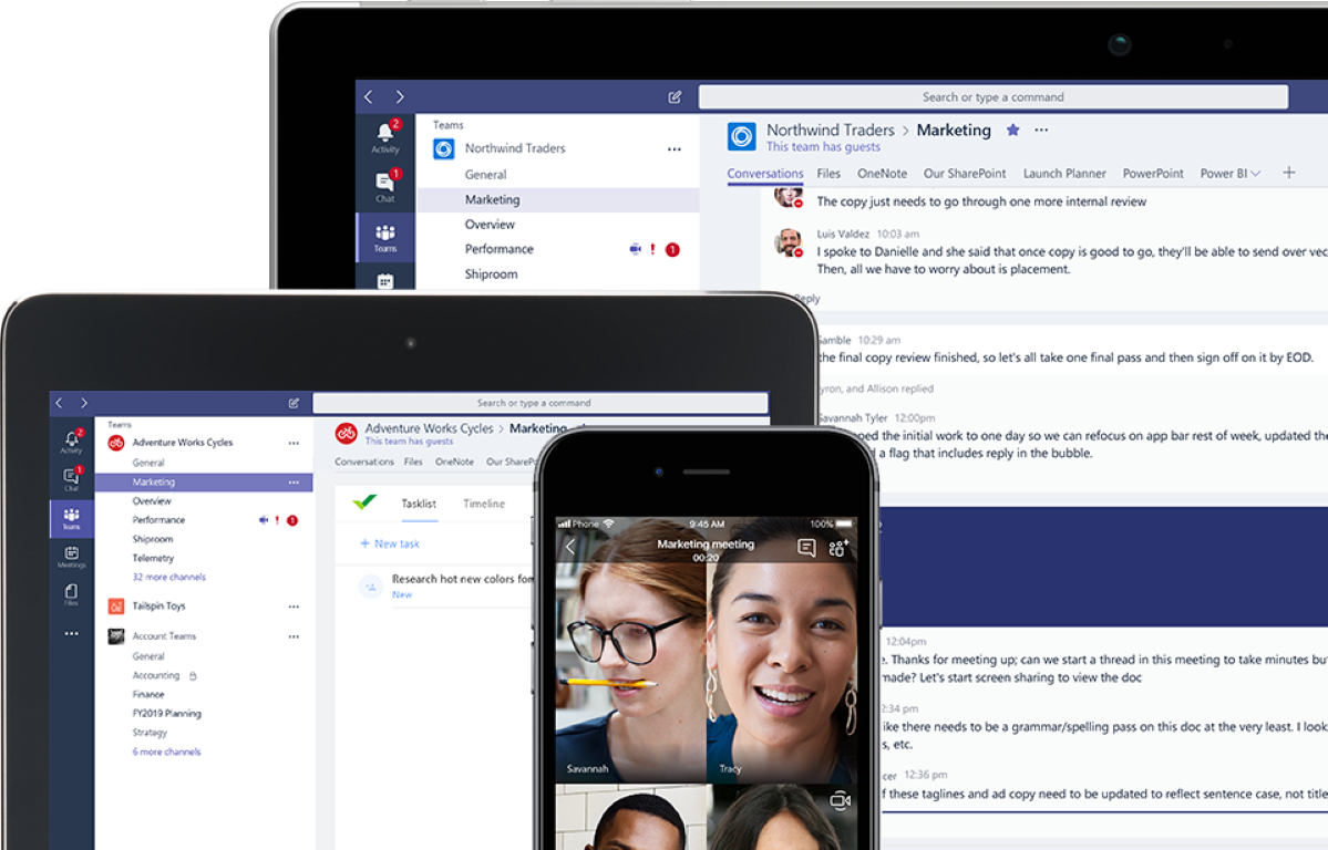 Illustration de Microsoft Teams pour les cours et formations en ligne